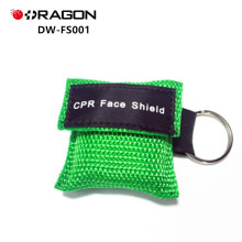DW-FS001 Promotion disposable free CPR mask with face shield keychain